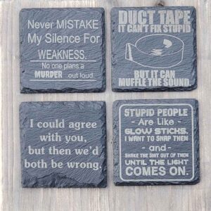 Funny Sayings Slate Coasters